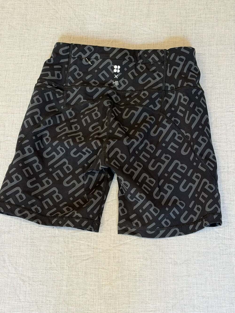 Sweaty Betty Power x Halle Berry Monogram 6 Inch Workout Shorts Black Small